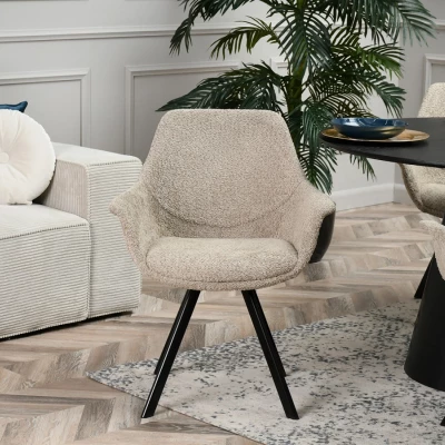 Esszimmerstuhl MANAL – beige/schwarz