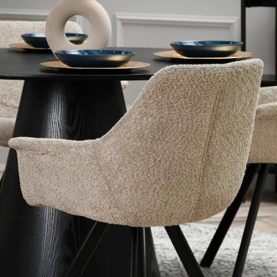 Esszimmerstuhl MANAL – beige/schwarz