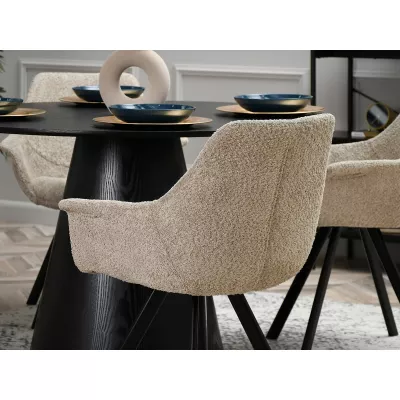 Esszimmerstuhl MANAL – beige/schwarz