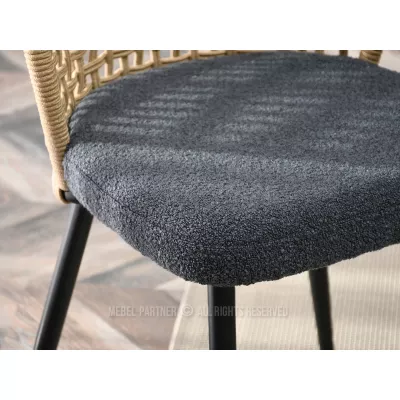 Esszimmerstuhl SILVANA - Sand / Graphit / Schwarz