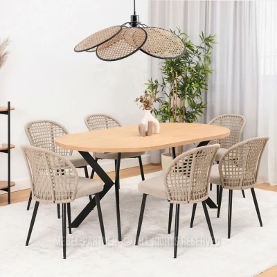 Esszimmerstuhl SILVANA - beige / schwarz