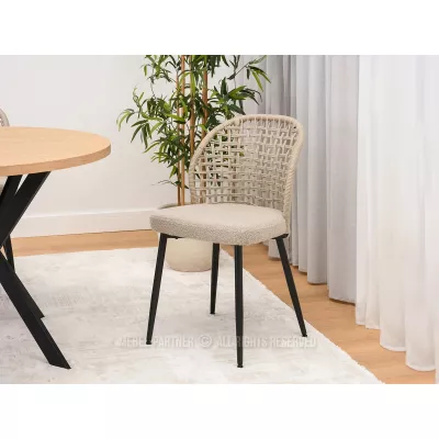 Esszimmerstuhl SILVANA - beige / schwarz