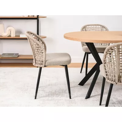 Esszimmerstuhl SILVANA - beige / schwarz