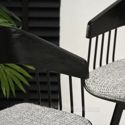 SOLEDAD Designer Barhocker - schwarz / grau