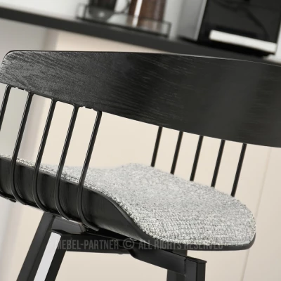 SOLEDAD Designer Barhocker - schwarz / grau