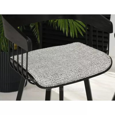 SOLEDAD Designer Barhocker - schwarz / grau
