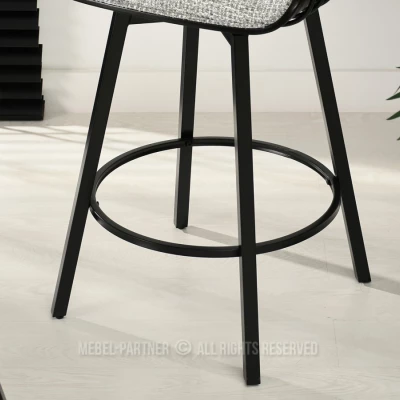 SOLEDAD Designer Barhocker - schwarz / grau