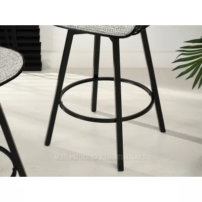 SOLEDAD Designer Barhocker - schwarz / grau