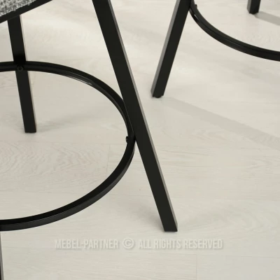 SOLEDAD Designer Barhocker - schwarz / grau