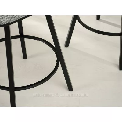 SOLEDAD Designer Barhocker - schwarz / grau