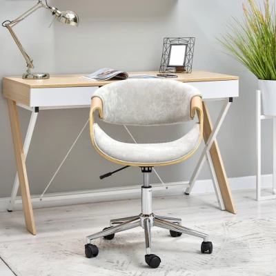 ENIGER Designer Drehstuhl - Eiche / Esche / Chrom