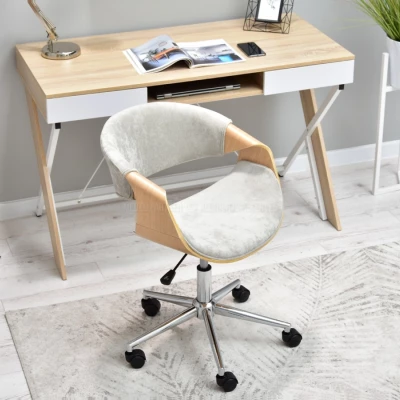 ENIGER Designer Drehstuhl - Eiche / Esche / Chrom