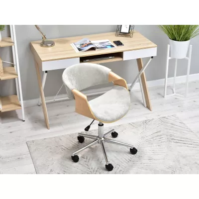ENIGER Designer Drehstuhl - Eiche / Esche / Chrom