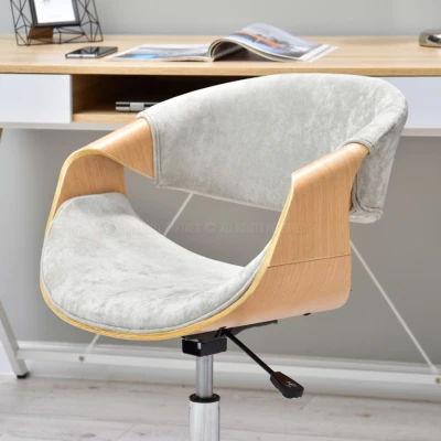 ENIGER Designer Drehstuhl - Eiche / Esche / Chrom
