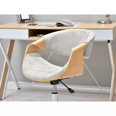 ENIGER Designer Drehstuhl - Eiche / Esche / Chrom