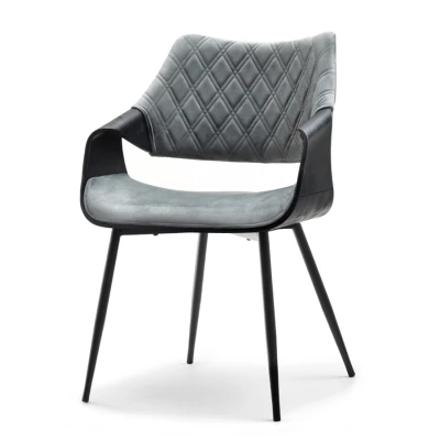 Designer Esszimmerstuhl NENET - schwarz/grau