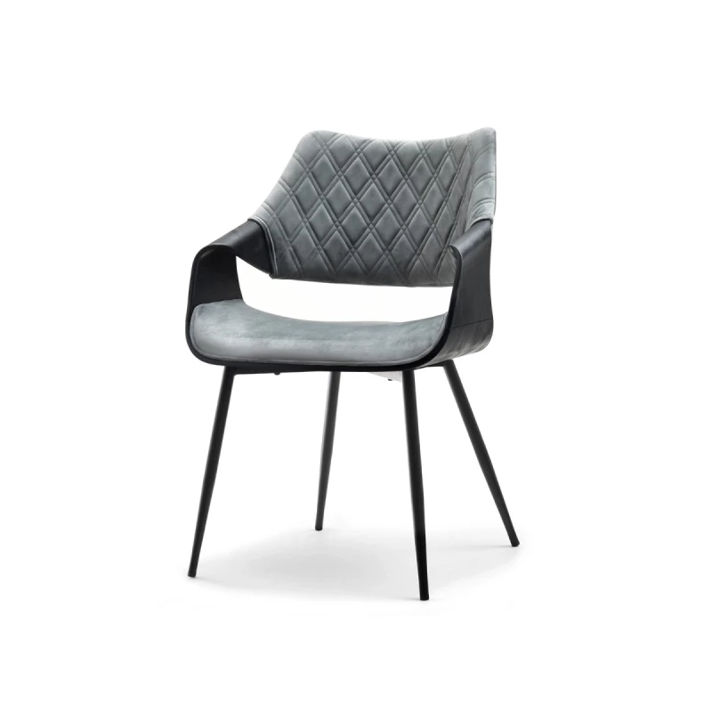 Designer Esszimmerstuhl NENET - schwarz/grau