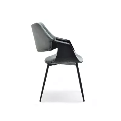 Designer Esszimmerstuhl NENET - schwarz/grau