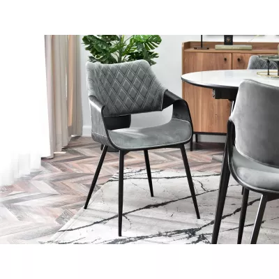 Designer Esszimmerstuhl NENET - schwarz/grau