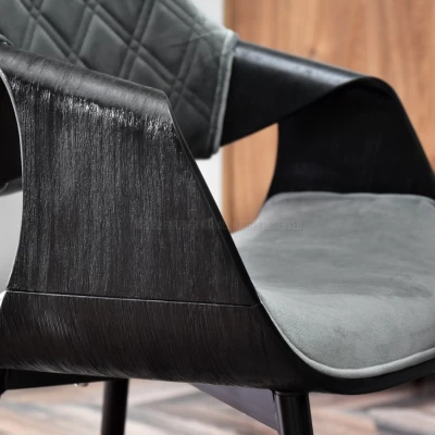Designer Esszimmerstuhl NENET - schwarz/grau