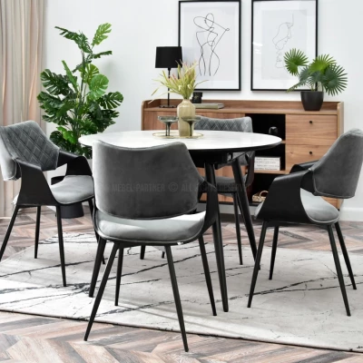 Designer Esszimmerstuhl NENET - schwarz/grau