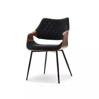Designer Esszimmerstuhl NENET - Walnuss / Schwarz