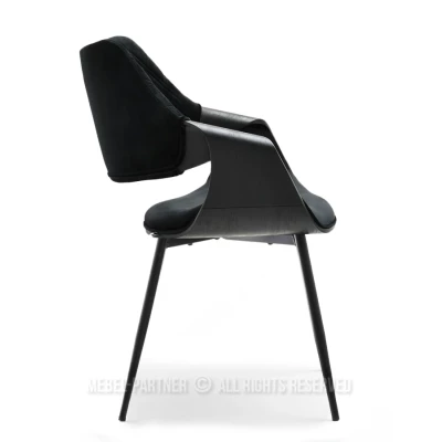 Designer Esszimmerstuhl NENET - schwarz