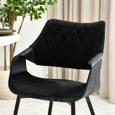 Designer Esszimmerstuhl NENET - schwarz