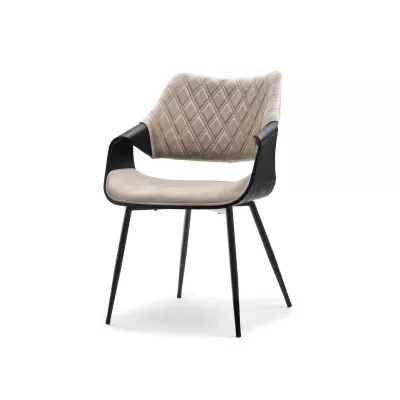 Designer Esszimmerstuhl NENET - schwarz / beige