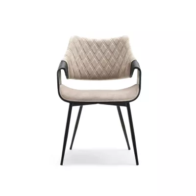 Designer Esszimmerstuhl NENET - schwarz / beige