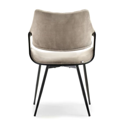 Designer Esszimmerstuhl NENET - schwarz / beige