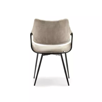Designer Esszimmerstuhl NENET - schwarz / beige