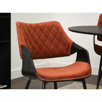 Designer Esszimmerstuhl NENET - schwarz / kupfer