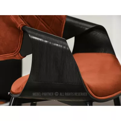 Designer Esszimmerstuhl NENET - schwarz / kupfer