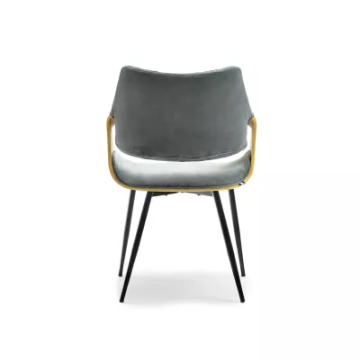 Designer Esszimmerstuhl NENET - Eiche/Grau/Schwarz