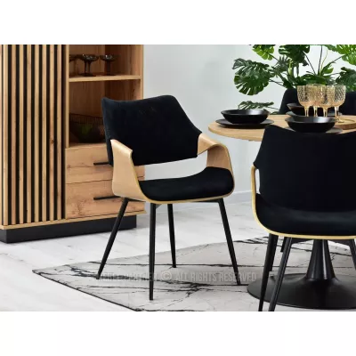 Designer Esszimmerstuhl NENET - Eiche / Schwarz