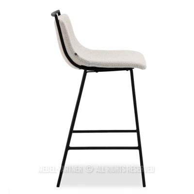 LATIFA gepolsterter Barhocker - creme / schwarz