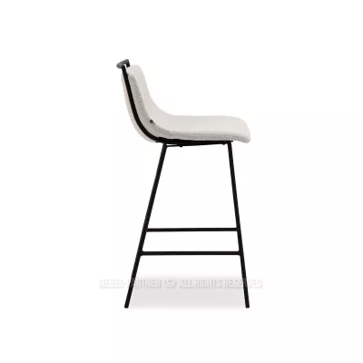 LATIFA gepolsterter Barhocker - creme / schwarz