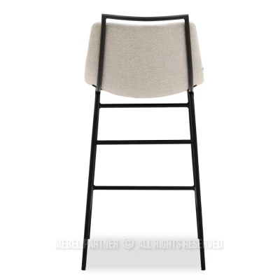 LATIFA gepolsterter Barhocker - creme / schwarz