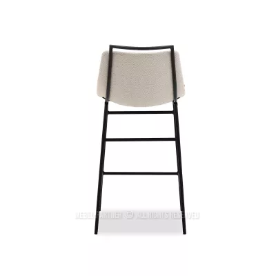 LATIFA gepolsterter Barhocker - creme / schwarz