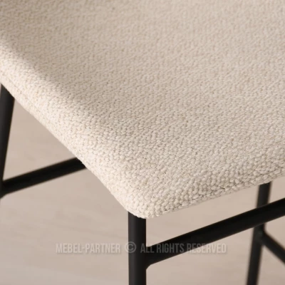 LATIFA gepolsterter Barhocker - creme / schwarz