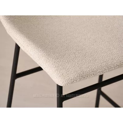 LATIFA gepolsterter Barhocker - creme / schwarz