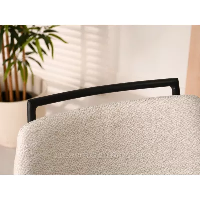 LATIFA gepolsterter Barhocker - creme / schwarz