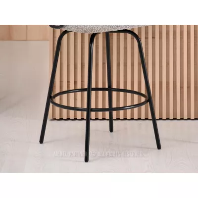 Barhocker MAKRINA - hellbeige / schwarz