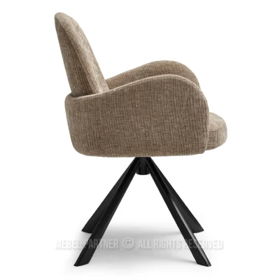 ZAINAB Polsterdrehstuhl - beige / schwarz