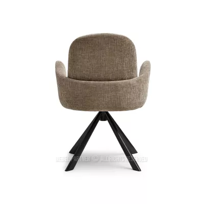 ZAINAB Polsterdrehstuhl - beige / schwarz