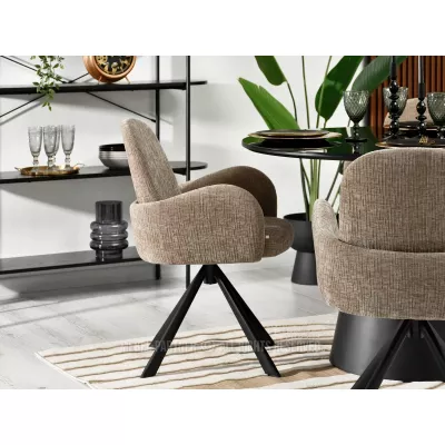 ZAINAB Polsterdrehstuhl - beige / schwarz