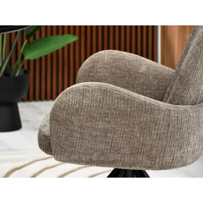 ZAINAB Polsterdrehstuhl - beige / schwarz