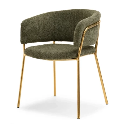 ANGELI Polsterstuhl für Esszimmer - grün/gold