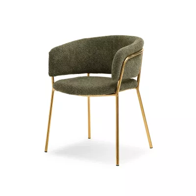 ANGELI Polsterstuhl für Esszimmer - grün/gold